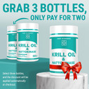 Nattokinase Supplement 4000 Fu Organic With Antarctic Krill Oil Omega 3 Softgels 2000Mg | Dha | Epa | Nattokinase Derived From Japanese Natto | Cardiovascular & Heart Health Support | 60 Softgels