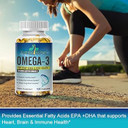 Triple Strength Omega-3 2160Mg + Epa 1296Mg + Dha 864Mg + Natural Supplement For Healthy Heart/Brain Support, 120 Softgels, 60 Day Supply