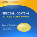 Lovita Omega-3 Fish Oil, 2000Mg Daily, High Absorption Rtg Form, 90% Omega-3, Burpless, Easy To Swallow, Support Healthy Heart, Brain And Eyes, 120 Enteric-Coated Softgels