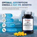 Dr.Brian Fish Oil Supplement 130 Softgel, Highly Absorbed Rtg Mini Omega 3 Fish Oil Capsule With Epa/Dha Fatty Acids Vitamin D E, 500Mg Rtg Omega-3 Support Heart Brain Immune Health No Fishy Taste