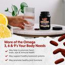 Barlean'S Total Omega 3 6 9 Softgels, Blended Fish Oil Supplement With Borage And Flaxseed Oil, 1,000 Mg Omegas Ala, Epa, Dha And Gla For Joint Support Supplements And Heart Health, 90 Count