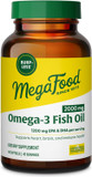 Megafood 2000Mg Fish Oil Omega 3 Supplements - Burp-Less & Lemon Oil Infused - Heart, Brain, Eye, Joint & Immune Support Supplement - 1200Mg Epa & Dha Per Serving - 90 Softgels, 45 Servings