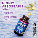 Bluebonnet Nutrition Omega-3 Brain Formula Natural Wild Caught Triglyceride Form Dha 1000 Mg Epa 210 Mg, Highly Concentrated Cognitive Health & Wellness Support Supplement, Gluten-Free Softgel, Yellow/Clear, Lemon, 120 Count