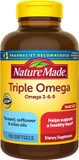 Nature Made Triple Omega 3 6 9 Supplements, Flaxseed, Safflower & Olive Oils, Fish Free Omega 3 Fatty Acid Supplement, 150 Softgels, 75 Day Supply