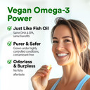 Labo Nutrition Vegan Omega 3 Algae Oil - Plant Based Fish Oil Alternative 750Mg Omega-3 500Mg Dha & 200Mg Epa - Non-Gmo & Iaos Certified - Heart, Brain, Eye, Immune, Joint Support 120 Softgels