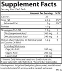 Carlson - Mct & Omega-3, Coconut Oil, Caprylic & Capric Acids, Epa & Dha, Energy Production, Fat Metabolism & Brain Health, 120 Softgels