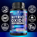 Extra Strength Nitric Oxide Supplement 3X Strength L Arginine, Citrulline Malate, Aakg, Beta Alanine - Premium Muscle Supporting Nitric Booster - Natural Energy & Heart Health Support - 180 Capsules