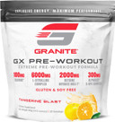 Granite Gx Pre Workout Supplement, Sour Power Flavor, Supports Focus, Energy, & Performance With Teacrine, L-Citrulline, Betaine, & A-Gpc (20 Servings)