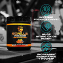 Gorilla Mode Pre Workout - Massive Pumps · Laser Focus · Energy · Power - L-Citrulline, Creatine, L-Tyrosine, Betaine, Hydroprime®, Alpha-Gpc, 400Mg Caffeine, Huperzine A - 836G (Volcano Burst)