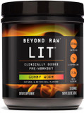Beyond Raw Lit Pre Workout Powder Supplement For Men And Women, Energy, Focus, Endurance, Pumps, Nitric Oxide Boost, 250Mg Caffeine, Creatine, Beta Alanine, Jolly Rancher Green Apple, 30 Servings