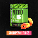 Jacked Factory Nitrosurge Pre Workout Supplement - Endless Energy, Instant Strength Gains, Clear Focus, Intense Pumps - No Booster & Powerful Preworkout Energy Powder - 30 Servings, Sour Peach Rings Jacked Factory Nitrosurge Pre Workout Supplement - Endless Energy, Instant Strength Gains, Clear Focus, Intense Pumps - No Booster & Powerful Preworkout Energy Powder - 30 Servings, Sour Peach Rings