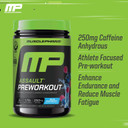 Muscle Pharm Assault Energy & Strength Pre Workout Powder For Men & Women With Beta Alanine, Caffeine, Creatine & Betaine Anhydrous, Pre-Workout Supplements, 30 Servings, Fruit Punch Flavor