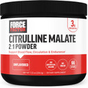 Force Factor Citrulline Malate 2:1, L Citrulline Supplement For Men To Boost Nitric Oxide, Blood Flow, Muscle Pumps, And Performance, L Citrulline Powder Pump Supplement, Unflavored, ~66 Servings