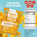Iwon Organics Cheddar Cheese Flavor Protein Puff, High Protein And Organic Healthy Snacks, 8 Bags