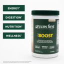 Greens First Boost - Plant-Based Protein & Balanced Nutrition - Superfood Shake Mix - No Wheat Or Soy - Dairy-Free - Vegan - French Vanilla, 12.06 Oz