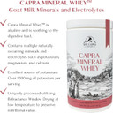 Mt. Capra Mineral Whey | A Whole Food, Bio-Available Mineral/Electrolyte Powder Supplement From Goat Milk Whey, Rich In Potassium, Alkalizing | 28 Servings - 25.4 Oz