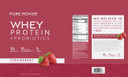 Dr. Mercola Pure Power Whey Protein + Probiotics - Supports Muscle Recovery & Digestive Health - Pasture-Raised Whey - Mcts & Fiber - Vanilla - 31 Oz (22 Servings) - Strawberry