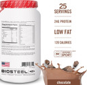 Biosteel Sports Chocolate 100% Whey Protein Powder Supplement, Rbgh Hormone Free & Non-Gmo Post Workout Formula, 25 Servings, 25.5 Ounces Trusted By Pro Athletes, Nsf For Sport