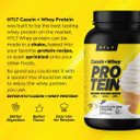 Casein + Whey Protein By Htlt | Whey & Casein Protein Shake Powder | Slow-Release Whey & Casein Protein For Sustained Energy | Casein Protein Powder For Baked Treats, Vanilla Ice Cream