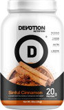 Devotion Nutrition Protein Powder Blend | Gluten Free, Keto Friendly, No Added Sugars | 1G Mct | 20G Whey & Micellar Protein | 2Lb Tub (Sinful Cinnamon)