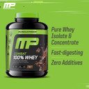 Musclepharm Combat 100% Whey Protein Powder, Cappuccino Flavor, Fast Recovery & Muscle Gain With Whey Protein Isolate, High Protein Powder For Women & Men, Gluten Free, 5 Lb, 70 Servings