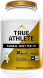 True Athlete Natural Whey Protein - Vanilla Flavor - 20G Of Protein Per Serving With Added Probiotics For Digestive Health 2.5 Pound Powder For Muscle Recovery And Optimal Performance