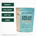 Greens First Dream Protein Powder Keto - 21G Protein Per Serving - Low Carb - With Mct Oil & Collagen - Non-Gmo, Gluten-Free, Caffeine-Free (Creamy French Vanilla, 26.39 Oz)