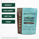 Greens First Dream Protein Powder Keto - 21G Protein Per Serving - Low Carb - With Mct Oil & Collagen - Non-Gmo, Gluten-Free, Caffeine-Free (Rich Dutch Chocolate, 29.31 Oz)