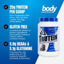 Body Nutrition Trutein High Protein Powder: 45% Whey, 45% Casein, 10% Egg White Protein Shake Mix, Gluten-Free, Low Sodium, Low Carb Protein Supplement For Men & Women, Chocolate Peanut Butter, 4Lb