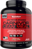 Musclemeds Carnivor Lean Meal Whole Food Meal Replacement Shake, Mre, Beef Protein Isolate, White Potato, Sweet Potato, 40G Protein, 40 G Carbs, Lactose Free, Sugar Free, Chocolate Fudge 20 Servings