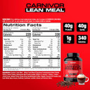 Musclemeds Carnivor Lean Meal Whole Food Meal Replacement Shake, Mre, Beef Protein Isolate, White Potato, Sweet Potato, 40G Protein, 40 G Carbs, Lactose Free, Sugar Free, Chocolate Fudge 20 Servings