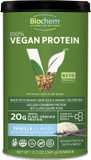 Biochem Vegan Protein Powder  20G Plant-Based Protein For Muscle Support  Organic Pea, Hemp & Cranberry Protein  Low Carb, Low Fat, Gluten-Free, Non-Gmo, Keto-Friendly  Vanilla Flavor  12.2 Oz