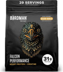 Falcon Performance Vegan Protein Powder, 31G Protein, 5G Creatine, 5G Bcaa, Probiotics, Electrolytes, Pre Workout, Low Carb, Sugar Free & Dairy Free, Plant Based Vanilla Protein, 29 Servings