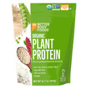 Betterbody Foods Organic Plant Based Protein Powder, 16G Of Protein 24% Dv, Vegan, Low Net Carbs, Gluten Free, Dairy Free, No Sugar Added, Soy Free, Non-Gmo, 12.7 Ounces