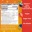 Organic Vitamin C Gummies 120Mg For Adults, Sugar Free, Daily Immune Defense, Raw Antioxidant, 100% Whole Food Chewable Vitamin C Supplement From 1200Mg Berries & Fruits For Collagen, Vegan, 60 Counts