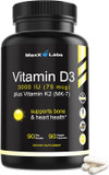 Vitamin D3 K2 Liquid Drops - Liquid Vitamin-D3 2000 Iu Per Drop With K2 Supplements For Adults & Kids - Vit D For Healthy Bones, Heart & Immune Health - Vitamin D K2 Mk7 Dropper 1 Oz Vitamin D3 K2 Liquid Drops - Liquid Vitamin-D3 2000 Iu Per Drop With K2 Supplements For Adults & Kids - Vit D For Healthy Bones, Heart & Immune Health - Vitamin D K2 Mk7 Dropper 1 Oz