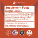 Pure Micronutrients Pure Liposomal Vitamin C - 1400Mg Per Serve Supplement - 90 Capsules - High Absorption Vit C Ascorbic Acid Pills