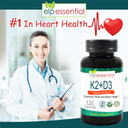 Elp Essential Vitamin K2 With D3 Supplement Bone And Heart Health,Capsules K2+D3 Vitamins 120 Capsules