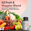 Bariatric Multivitamin With Iron  After Bariatric Surgery  Easy To Swallow  For Women & Men  Gastric Bypass & Sleeve Support  B12 + 42 Superfoods  120 Caps  2 Month Supply