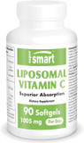 Supersmart Liposomal Vitamin C 1005Mg Per Day (High Absorbption) - Patented Vitamin C Supplement - Collagen Production | Non-Gmo & Gluten Free - 90 Softgels