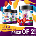 Vitamin D3 Gummies 2000 Iu For Kids Sugar Free | Natural Vitamin D Chewable Gummy Supplement For Healthy Bones, Mood, & Immune Support | Vegan, Gluten-Free, Non-Gmo, Natural Grape Flavor