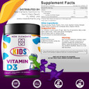 Vitamin D3 Gummies 2000 Iu For Kids Sugar Free | Natural Vitamin D Chewable Gummy Supplement For Healthy Bones, Mood, & Immune Support | Vegan, Gluten-Free, Non-Gmo, Natural Grape Flavor