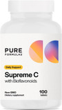 Pureformulas Supreme C With Bioflavonoids - 100 Tablets | 1000 Mg Vitamin C, Citrus Bioflavonoids Complex, Rose Hips | Immune Support & Antioxidant Boost | Allergen-Free