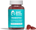 Baby Blues Probiotic Gummies For Women  Organic Strawberry Flavor  Gut, Immune, Skin & Vaginal Health  5 Billion Cfu De111®  Vegan Daily Supplement For Moms  Pre/Postnatal Support