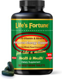 Life'S Fortune Whole Food Multivitamin & Mineral, Advanced Energy Support Supplement, Daily Wellness For Men & Women, Amino Acids, 180 Vegetarian Tablets