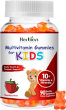 Herbion Naturals Multivitamin Gummies For Kids | Immune Support With Vitamin C, D3, B12, A, E & Zinc | Strawberry Flavor | Gluten Free, Vegan, Chewable Gummy Vitamins | 90 Ct