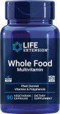 Life Extension Whole Food Multivitamin, Plant-Derived Vitamin D3, A, B, C & E, Plus Minerals, Plant Extracts, Stay Healthy From Head To Toe, Gluten-Free, Non-Gmo, Vegetarian, 90 Capsules