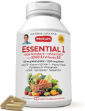 Andrew Lessman Essential-1 Multivitamin 1000 Iu Vitamin D3 180 Small Capsules - 100 Mcg Methyl B12. Coq10 Lutein Lycopene Zeaxanthin. High Potency. No Additives. Ultra-Mild. One Daily Capsule