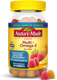 Nature Made Mens Multivitamin Gummies With Omega-3, Mens Gummy Multivitamins For Daily Nutritional Support, 80 Gummy Vitamins And Minerals, 40 Day Supply