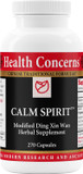 Health Concerns Calm Spirit - Stress Relief Supplement For Men & Women - Herbal Calming Support - Eases Tension & Nervousness - Magnesium, Hawthorn, Chinese Peony & Taurine - 90 Capsules
